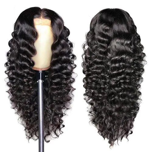 Miniatura 4 de DULOVE Deep Wave Lace Front Wigs Human Hair HD Lace Wig Pre Plucked with Baby Hair Glueless Deep Curly Wig Human Hair for Black Women Natural