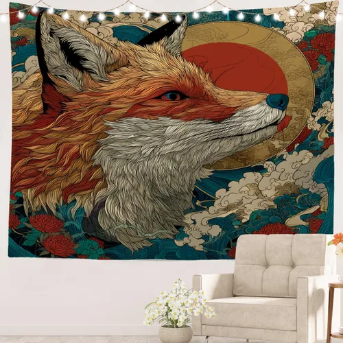 Miniatura 25 de Batmerry Abstract Repeat Polyester Tapestry, Tiled Directional Lightweight Wall Hanging High-Definition Print Backdrop For Dorm Room Bedroom Living