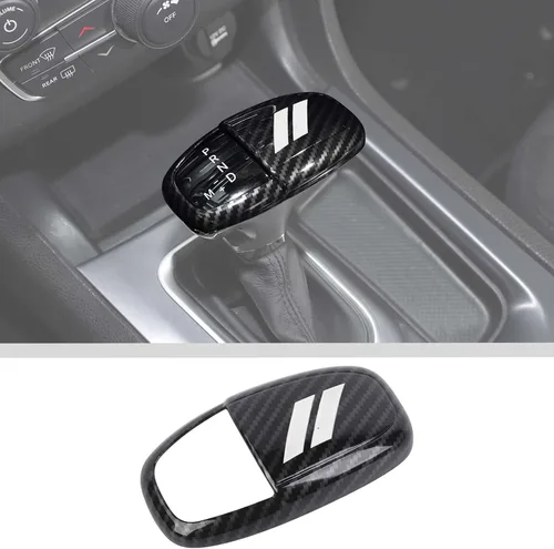 Miniatura 12 de JWWY Pomos de palanca de cambios para Dodge Challenger Charger 2015-2025+ Durango 2018-2023, accesorios interiores, fibra de carbono azul
