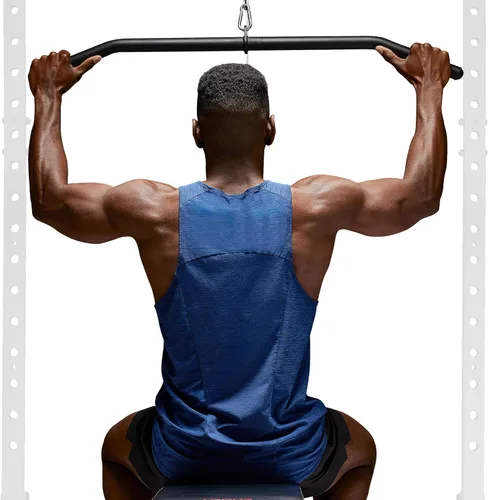 Miniatura 13 de Sunny Health & Fitness Power Cage Squat Rack Upgrade Attachments, Dip Bar, Plate Bar Holder, Belt Squat, J Hook, Lat, Adapter, U Ring, Pull Up Bar