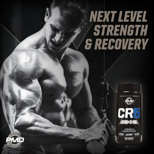 Miniatura 4 de PMD Sports CR5 Professional Creatina Complejo – Recuperación mejorada, reduce el dolor, ganador de masa muscular magra – Mezcla de creatina Power 5
