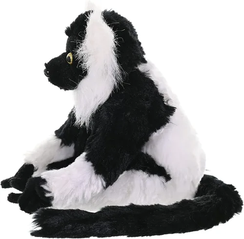 Miniatura 5 de Wild Republic Black and White Lemur, Cuddlekins Mini, animal de peluche, 8 pulgadas, regalo para niños, juguete de peluche, botellas de agua