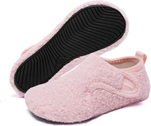 Heiiwarm Pantuflas de invierno cálidas para interiores, ligeras, para el dormitorio, calcetines descalzos para la casa (bebéniño pequeñoniño grande)