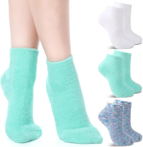 Tarpop 3 pares de calcetines de aloe para mujer, calcetines de spa hidratantes para el día de San Valentín, para pies secos y agrietados, gel