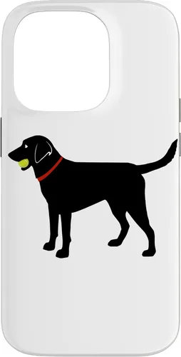 Miniatura 16 de Funda de regalo para iPhone 13 Labrador Retriever Fetch, Black Lab Play Ball Dog Lover