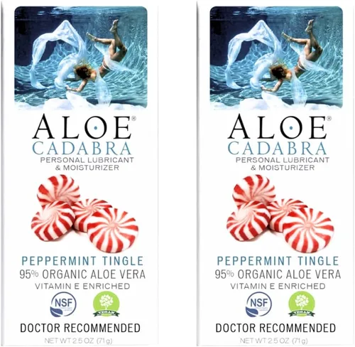 Miniatura 9 de Aloe Cadabra Lubricante Personal Saborizado y Humectante Vaginal, Lubricante de Aloe Orgánico Comestible para Hombres, Mujeres y Parejas, Sin
