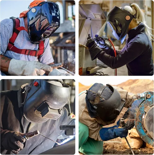 Miniatura 4 de Sujetadores de campana de soldadura, capucha de soldadura de aleación de aluminio para casco de tuberías con arandela de silicona antideslizante