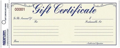 Rediform Rediform Certificados de regalo con sobres (RED98002), oro/amarillo