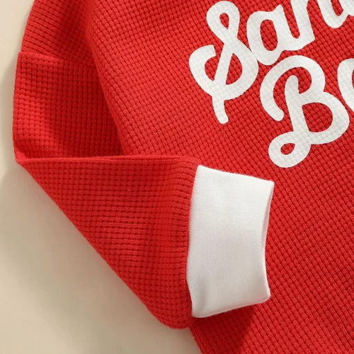 Miniatura 4 de Sudadera de cuello redondo para bebé niña y niño, mameluco con mangas largas, suéter extragrande, conjuntito de ropa con capucha
