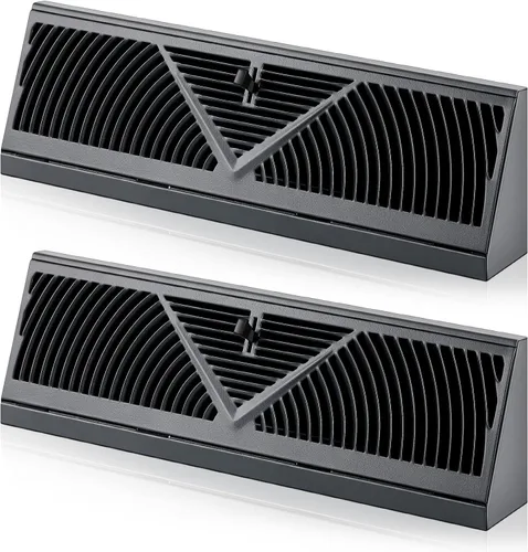 Miniatura 18 de Yaocom Paquete de 2 Rejillas de Registro de Zócalo Tamaño de Abertura de Conducto de 15 Pulgadas Cubiertas de Ventilación para Difusor de Piso