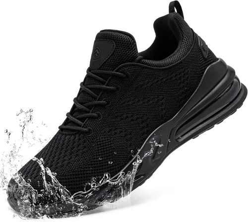 LARNMERN Zapatos de trabajo antideslizantes para hombre, resistentes al agua, zapatos para caminar, zapatos trabajo, servicio de alimentos,