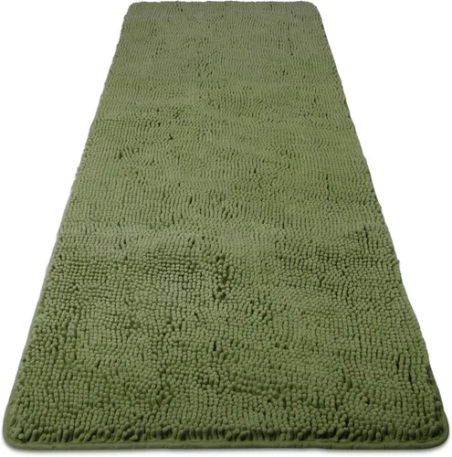 Miniatura 171 de Yeaban Alfombra de pasillo de baño de 24 x 72 pulgadas, antideslizante, alfombra de baño larga de felpilla gruesa, absorbente y lavable, alfombra