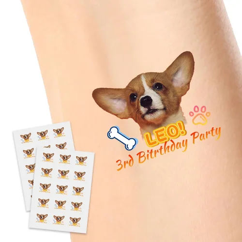 Miniatura 8 de Calcomanías de tatuajes temporales personalizadas, personaliza el tatuaje con nombre y foto de tu amor para fiestas de cumpleaños, Halloween