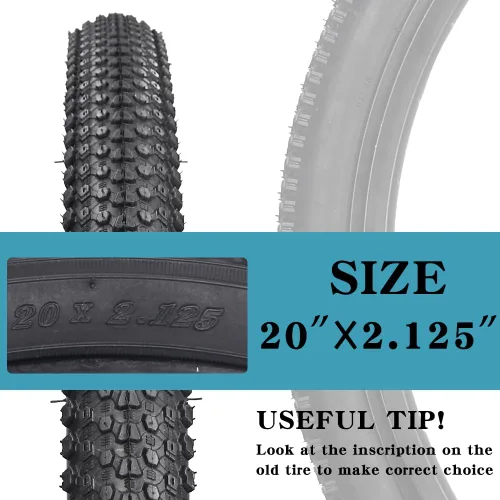 Miniatura 4 de Paquete de 2 neumáticos de bicicleta de 14/16"/18"/20"/26"x2.125" con o sin tubos interiores 14/16/18/20x1.75/1.95/2.125 AV 1.260 in válvulas