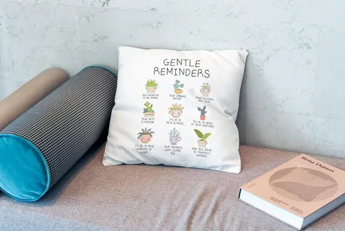 Miniatura 2 de Funda de almohada de 18 x 18 pulgadas, bonita funda de cojín decorativa de plantas en maceta para terapia, oficina, consejero, regalos