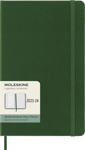 Miniatura 19 de Moleskine Agenda semanal 2023-2024, 18M, grande, negro, tapa dura (5 x 8.25)