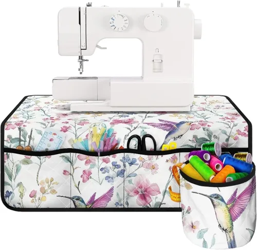Miniatura 2 de Alfombrilla para máquina de coser de colibrí para silenciar la mesa, reducir la vibración, antipolvo con almacenamiento a prueba de agua