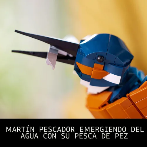 Miniatura 4 de LEGO Icons Modelo de Ave Martín Pescador, Set Creativo para Adultos para Construir y Exhibir, Proyecto Relajante para Amantes y Entusiastas