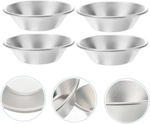 Miniatura 3 de Paquete de 25 moldes para tarta de huevo, tartaletas de aleación de aluminio, moldes de postre, moldes para tartas pequeñas, moldes para tartas