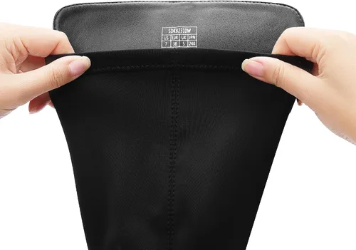 Miniatura 3 de DREAM PAIRS Botas altas hasta la rodilla para mujer, cómodas botas elásticas con plataforma y punta redonda para mujer