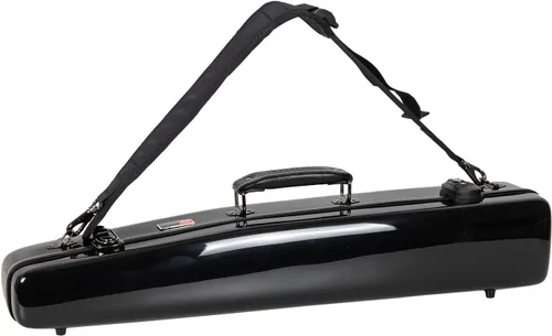 Miniatura 20 de Crossrock Pro-Grade - Estuche curvo para saxofón soprano Negro brillante, cerradura TSA, protección de élite, correas de mochila desmontables
