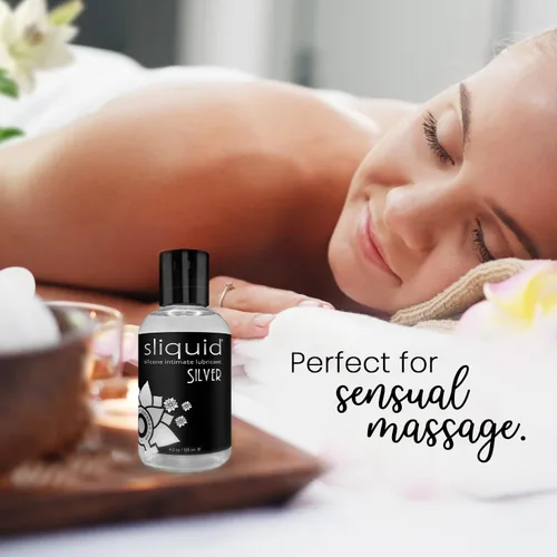 Miniatura 6 de Sliquid Silver - Lubricante íntimo – Lubricante de silicona para mujeres/hombres/parejas, lubricante hipoalergénico, lubricante de silicona