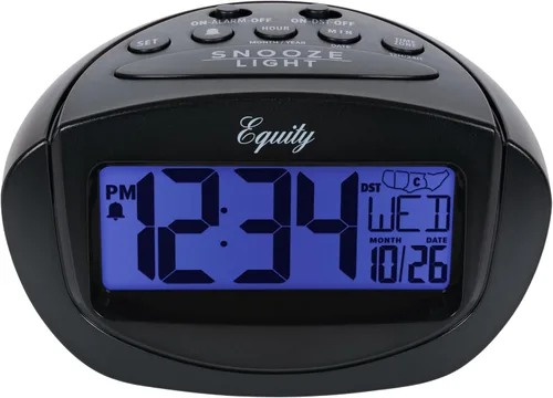 Miniatura 2 de Equity by La Crosse 31022 Insta-Set LCD Alarm Clock, Black (Pack of 6)
