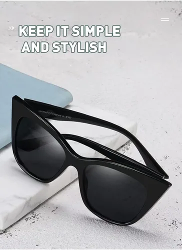 Miniatura 4 de CYLEN Cateye - Lentes de sol para mujer, protección UV 400, lentes de sol polarizados