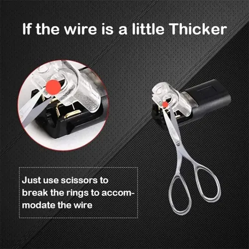 Miniatura 4 de Conector enchufable de doble alambre con hebilla de bloqueo, conectores de cable de calibre pequeño impermeables sin soldadura en kit de conector