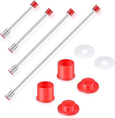 Miniatura 9 de 3 piezas de barra de extensión de punta de rociador de pintura sin aire para pistola de pintura sin aire con protector rojo (12, 20, 29.95 pulgadas)