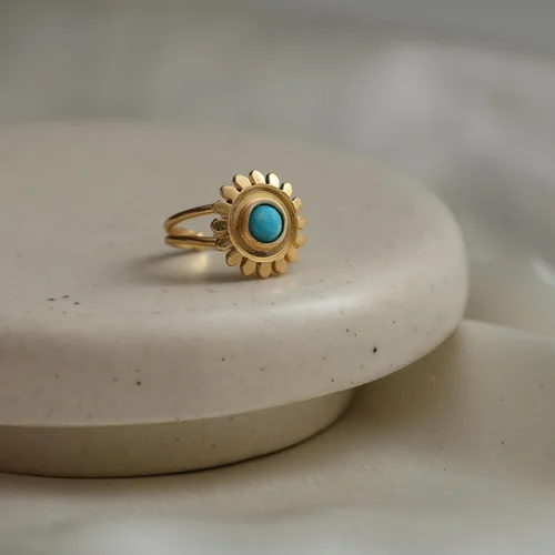 Miniatura 39 de Gempires - Anillos de piedra natural para mujer, ligeros, de cristal, hechos a mano, hipoalergénicos, chapados en oro, para uso diario, regalos