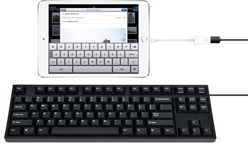 Miniatura 2 de Apple Lightning a adaptador de cámara USB, cable USB 3.0 OTG para iPhone/iPad para conectar lector de tarjetas, unidad flash USB, disco U, teclado