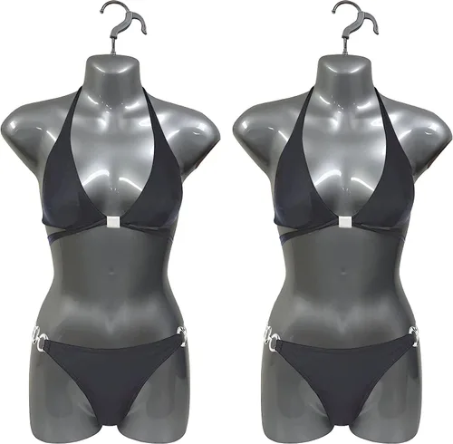Miniatura 8 de 2 Mannequin femenino dorado cadera cuerpo largo torso vestido formas y gancho colgante, tallas S-M