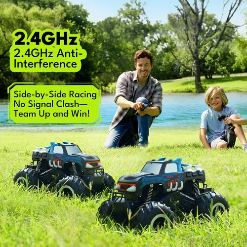 Miniatura 6 de Threeking 1:16 Coches de juguete impermeables RC Monster Truck Camiones de control remoto anfibios 4WD Todo terreno Camión de recogida Todo terreno