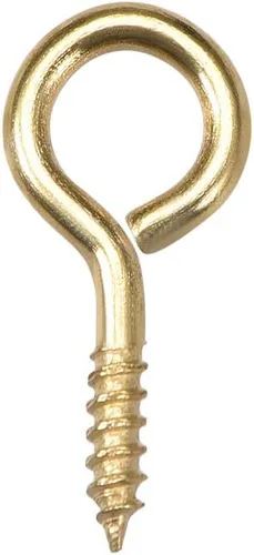 Miniatura 11 de uxcell Ganchos de ojo de tornillo pequeños de 0.59 pulgadas Tornillos autorroscantes Percha atornillada de acero al carbono Ganchos de anillo
