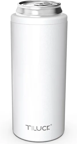 Miniatura 15 de TILUCK Enfriador de Latas Delgadas para Cerveza Delgada y Seltzer Duro, Acero Inoxidable, Acero Inoxidable Aislado de Doble Pared para Latas Cactus