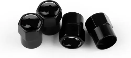 Miniatura 8 de 4 tapas de metal para válvulas de neumáticos de automóvil, accesorios compatibles con (negro largo)