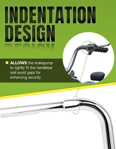 Miniatura 3 de Green-L 1 1/4" Manillar Ape Hanger de 12" de elevación para Harley Sportster XL883 XL1200 Softail FLST FXST, motocicleta personalizada de 1.25