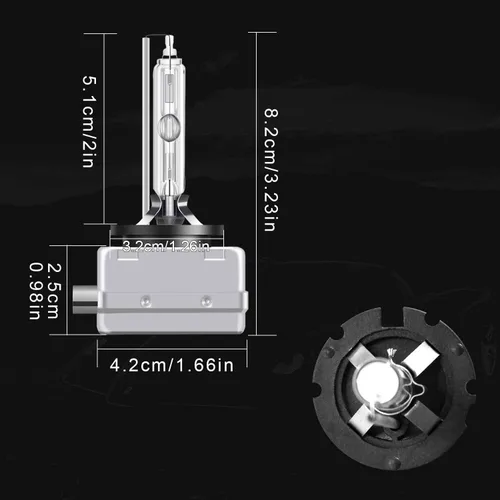 Miniatura 7 de WinPower Bombillas de repuesto para faros delanteros HID Xenón D1S de 35 W, 6000 K, paquete de 2