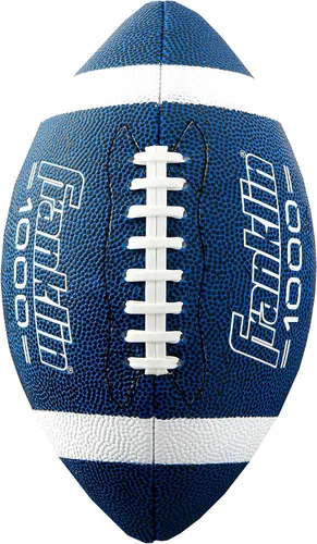 Miniatura 2 de Franklin Sports Youth + Adult Footballs - Extra Grip 1000 Official Size, Junior + Pee Wee Kids - 1 + 12 Packs Azul/Blanco