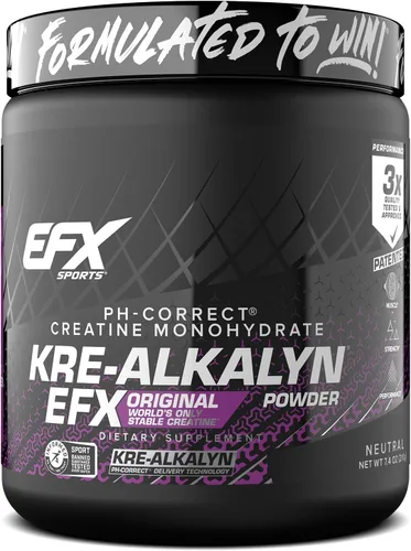 Miniatura 11 de EFX Sports Kre-Alkalyn EFX Powder Suplemento en polvo de monohidrato de creatina pH correcto Fuerza, crecimiento muscular y rendimiento 66