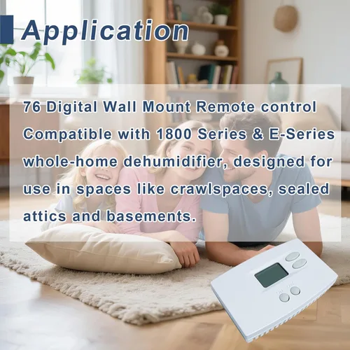 Miniatura 2 de 76 Control digital de deshumidificador de montaje en pared, compatible con deshumidificadores AprilAire 1700/1800/E-Series para todo el hogar