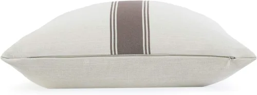 Miniatura 6 de Hofdeco Funda de almohada decorativa moderna y bohemia solamente, para sofá, cama, a rayas, marrón, 18 x 18 pulgadas