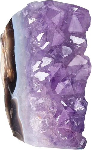Miniatura 7 de Rockcloud Figura de cristal de cuarzo de amatista púrpura natural, geoda drusa para decoración del hogar, adorno de escritorio autoportante