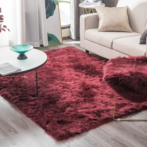 Miniatura 42 de Carvapet - Tapete suave de cuero sintético de oveja, lanudo y lujoso, grande (para decorar habitación), lado de la cama, dormitorio, sala de estar