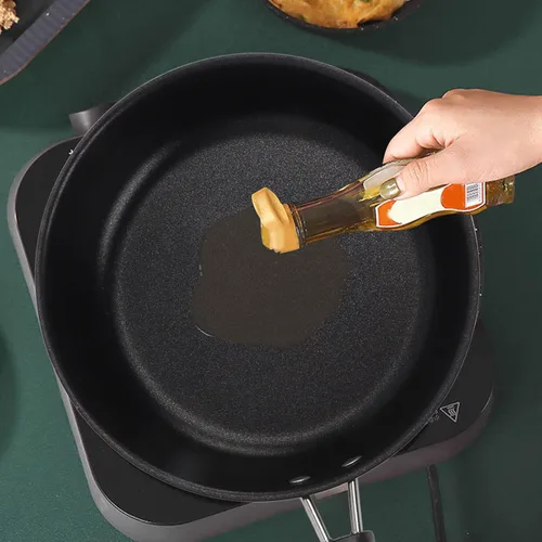 Miniatura 5 de Ymiko Sartén antiadherente profesional que evita que se pegue a prueba de humo ligero de acero inoxidable para tortilla de huevos, apto