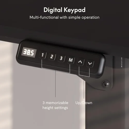 Miniatura 5 de SANODESK - Escritorio de pie de 4 patas, eléctrico de altura ajustable con ajustes preestablecidos de memoria para oficina en casa, escritorio