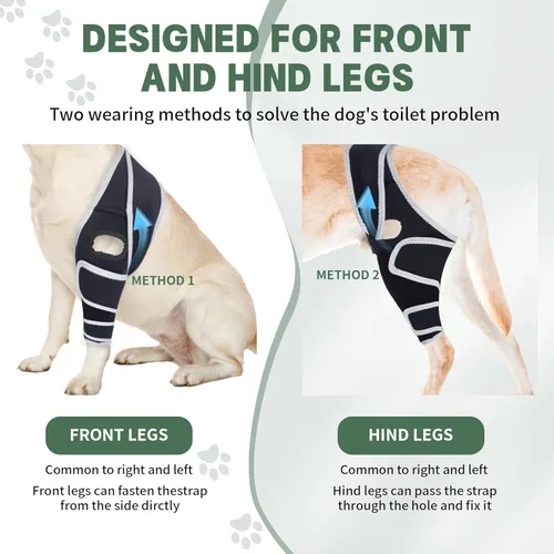 Miniatura 4 de Soporte ajustable para patas traseras de perro para perros pequeños a grandes, rodillera de perro para pierna trasera desgarrada con estabilizador