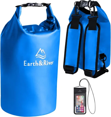 EARTH&RIVER Mochila seca impermeable de alta calidad, extra gruesa, protección para todas las actividades acuáticas y campamentos, bolsa seca ligera