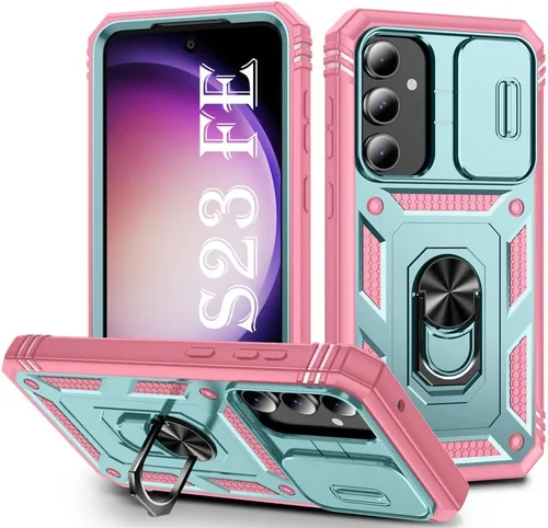 Miniatura 91 de PASNEW Funda para Samsung Galaxy S22 Ultra 5G, cubierta de cámara deslizante y soporte de dedo de metal giratorio de 360°, militar, resistente, a